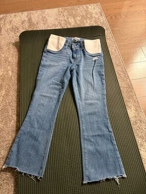 PAIGE Light Blue Flare Maternity Jeans